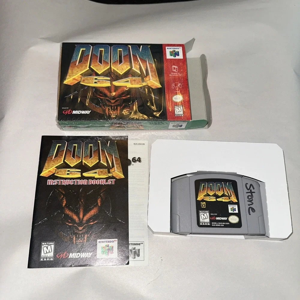 Doom 64 (Nintendo 64 N64) CIB Complete Box + Game + Manual Shrink Wrapped Opened
